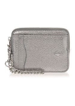 Mały srebrny skórzany portfel z łańcuszkiem ze sklepu OCHNIK w kategorii Portfele damskie - zdjęcie 172553997