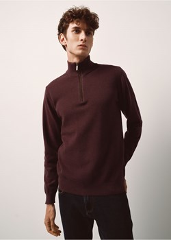 Bawełniany bordowy sweter męski ze sklepu OCHNIK w kategorii Swetry męskie - zdjęcie 172554337