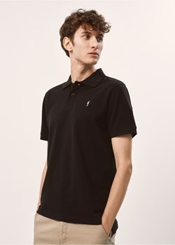 Czarna koszulka polo basic męska ze sklepu OCHNIK w kategorii T-shirty męskie - zdjęcie 172554477