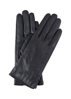 Czarne skórzane rękawiczki damskie ze sklepu OCHNIK w kategorii Rękawiczki damskie - zdjęcie 172554709