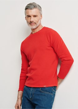 Czerwony sweter męski basic ze sklepu OCHNIK w kategorii Swetry męskie - zdjęcie 172554986