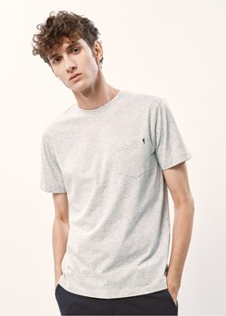 Szary basic T-shirt męski ze sklepu OCHNIK w kategorii T-shirty męskie - zdjęcie 172555259