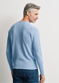Niebieski sweter męski basic ze sklepu OCHNIK w kategorii Swetry męskie - zdjęcie 172555638