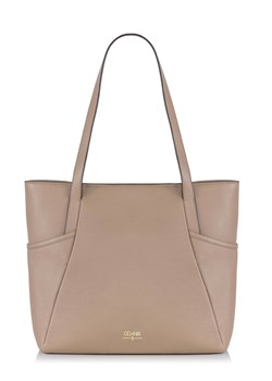 Beżowa skórzana torebka damska ze sklepu OCHNIK w kategorii Torby Shopper bag - zdjęcie 172555675