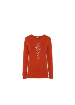 Czerwona bluzka damska z wilgą ze sklepu OCHNIK w kategorii Bluzki damskie - zdjęcie 172555826