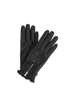 Skórzane rękawiczki damskie ze ściągaczem ze sklepu OCHNIK w kategorii Rękawiczki damskie - zdjęcie 172556656