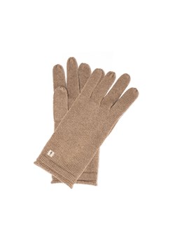 Kaszmirowe beżowe rękawiczki damskie ze sklepu OCHNIK w kategorii Rękawiczki damskie - zdjęcie 172556959