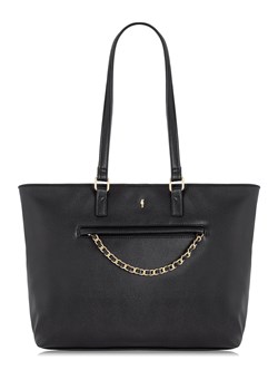 Czarna torebka damska z kieszenią ze sklepu OCHNIK w kategorii Torby Shopper bag - zdjęcie 172557006