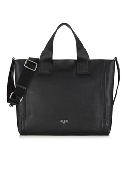 Czarna skórzana torebka shopper ze sklepu OCHNIK w kategorii Torby Shopper bag - zdjęcie 172557528
