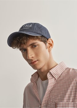 Granatowa czapka z daszkiem z haftem ze sklepu OCHNIK w kategorii Czapki z daszkiem męskie - zdjęcie 172557579