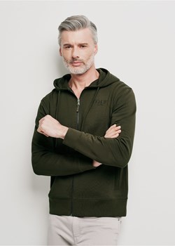 Zielona bluza męska rozpinana z kapturem ze sklepu OCHNIK w kategorii Bluzy męskie - zdjęcie 172557607