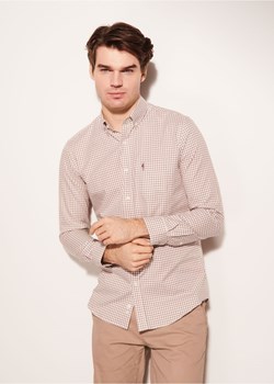 Koszula męska w beżową kratką ze sklepu OCHNIK w kategorii Koszule męskie - zdjęcie 172557658