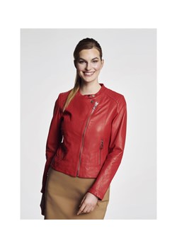 Czerwona skórzana ramoneska damska ze sklepu OCHNIK w kategorii Kurtki damskie - zdjęcie 172557676