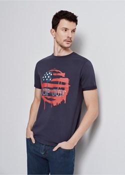 Granatowy T-shirt męski TOP GUN ze sklepu OCHNIK w kategorii T-shirty męskie - zdjęcie 172557758