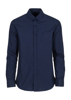 Granatowa koszula męska w groszki ze sklepu OCHNIK w kategorii Koszule męskie - zdjęcie 172557796