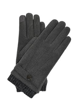 Szare ocieplane rękawiczki męskie ze sklepu OCHNIK w kategorii Rękawiczki męskie - zdjęcie 172558375