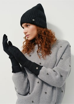 Długie czarne rękawiczki damskie ze sklepu OCHNIK w kategorii Czapki zimowe damskie - zdjęcie 172558757