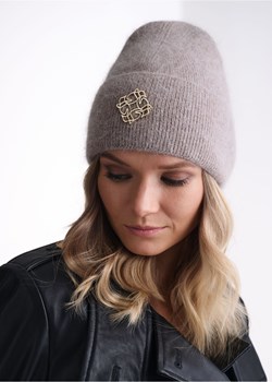 Beżowa czapka damska ze sklepu OCHNIK w kategorii Czapki zimowe damskie - zdjęcie 172558826