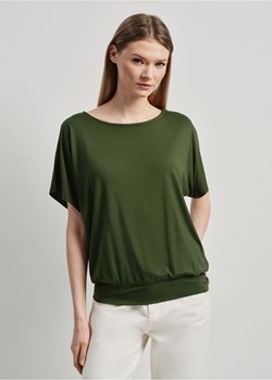 Zielona bluzka ze ściągaczem damska ze sklepu OCHNIK w kategorii Bluzki damskie - zdjęcie 172559045