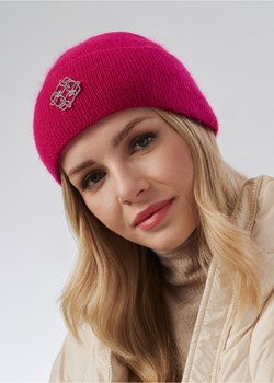Różowa czapka damska z logo OCHNIK ze sklepu OCHNIK w kategorii Czapki zimowe damskie - zdjęcie 172559879