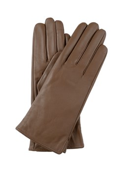 Skórzane brązowe rękawiczki damskie ze sklepu OCHNIK w kategorii Rękawiczki damskie - zdjęcie 172559886