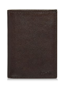 Brązowy skórzany niezapinany portfel męski ze sklepu OCHNIK w kategorii Portfele męskie - zdjęcie 172560279