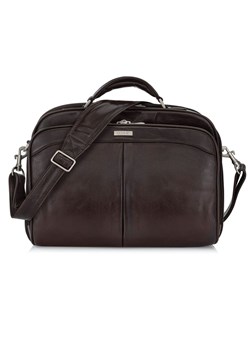 Ciemnobrązowa skórzana biznesowa torba podróżna ze sklepu OCHNIK w kategorii Torby podróżne - zdjęcie 172560416