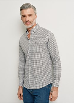 Zielona koszula męska w drobną kratkę ze sklepu OCHNIK w kategorii Koszule męskie - zdjęcie 172560745