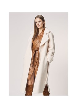 Płaszcz wełniany damski z paskiem ze sklepu OCHNIK w kategorii Płaszcze damskie - zdjęcie 172560798