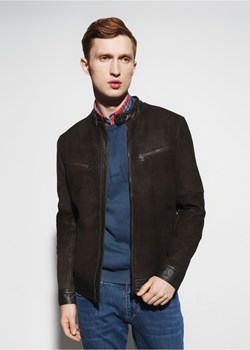 Brązowa kurtka męska ze skóry naturalnej ze sklepu OCHNIK w kategorii Kurtki męskie - zdjęcie 172560998