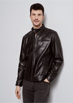 Czarna klasyczna skórzana kurtka męska ze sklepu OCHNIK w kategorii Kurtki męskie - zdjęcie 172561138