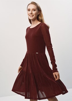 Bordowa sukienka mini ze sklepu OCHNIK w kategorii Sukienki - zdjęcie 172561465
