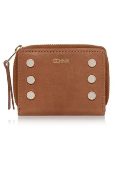 Mały brązowy skórzany portfel damski ze sklepu OCHNIK w kategorii Portfele damskie - zdjęcie 172561807