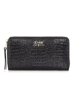 Duży czarny skórzany portfel damski ze sklepu OCHNIK w kategorii Portfele damskie - zdjęcie 172562276