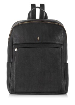 Dwukomorowy czarny plecak damski ze sklepu OCHNIK w kategorii Plecaki - zdjęcie 172562897