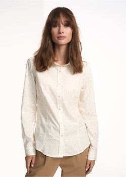 Kremowa koszula damska z drobną wilgą ze sklepu OCHNIK w kategorii Koszule damskie - zdjęcie 172563286