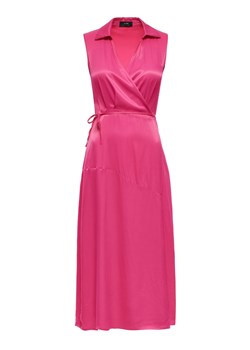 Różowa długa sukienka wiązana w pasie ze sklepu OCHNIK w kategorii Sukienki - zdjęcie 172563329