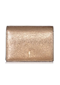 Mały złoty skórzany portfel damski ze sklepu OCHNIK w kategorii Portfele damskie - zdjęcie 172563397