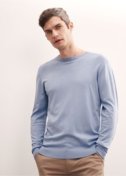 Niebieski sweter męski basic ze sklepu OCHNIK w kategorii Swetry męskie - zdjęcie 172563607