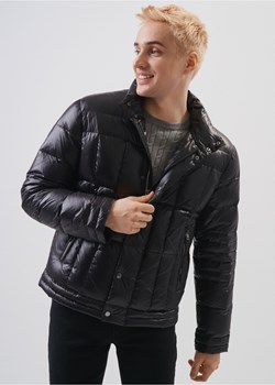 Czarna pikowana kurtka męska ze stójką ze sklepu OCHNIK w kategorii Kurtki męskie - zdjęcie 172563689