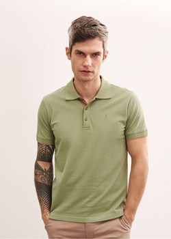 Zielona koszulka polo męska z logo ze sklepu OCHNIK w kategorii T-shirty męskie - zdjęcie 172563947