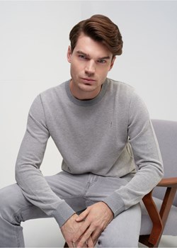 Szary bawełniany sweter męski ze sklepu OCHNIK w kategorii Swetry męskie - zdjęcie 172564707