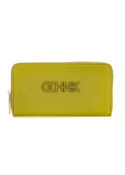 Duży limonkowy portfel damski z logo ze sklepu OCHNIK w kategorii Portfele damskie - zdjęcie 172564867