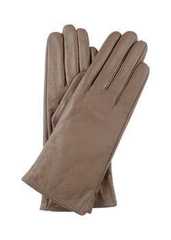 Skórzane beżowe rękawiczki damskie ze sklepu OCHNIK w kategorii Rękawiczki damskie - zdjęcie 172565516