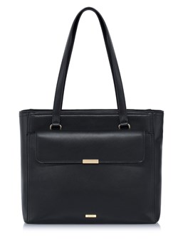 Czarna shopperka z imitacji skóry ze sklepu OCHNIK w kategorii Torby Shopper bag - zdjęcie 172565615