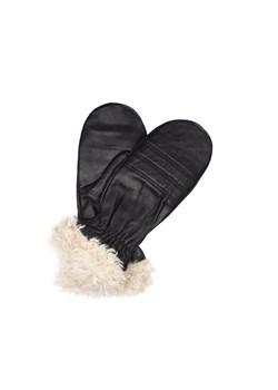 Czarne skórzane rękawiczki damskie ze sklepu OCHNIK w kategorii Rękawiczki damskie - zdjęcie 172565728
