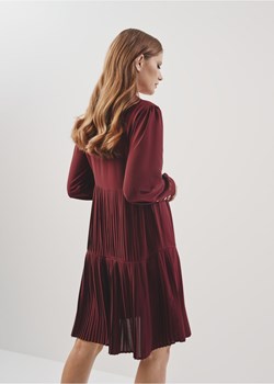 Bordowa sukienka koszulowa ze sklepu OCHNIK w kategorii Sukienki - zdjęcie 172565747