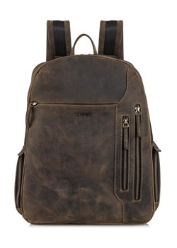Skórzany plecak męski khaki ze sklepu OCHNIK w kategorii Plecaki - zdjęcie 172565799