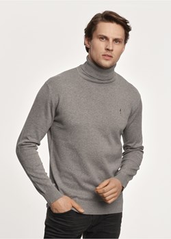 Szary sweter męski z golfem ze sklepu OCHNIK w kategorii Swetry męskie - zdjęcie 172566357