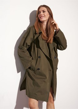 Dwurzędowy zielony płaszcz damski ze sklepu OCHNIK w kategorii Płaszcze damskie - zdjęcie 172566465